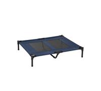 Lit sur pieds pour chien chat lit de camp animal lit surélevé Oxford textilène micro-perforé dim. 92L x 76l x 18H cm bleu