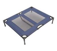 Lit sur pieds XXL pour chien chat lit de camp animal lit surélevé tissu oxford textilène micro-perforé 92L x 76l x 18H cm bleu marine Bleu