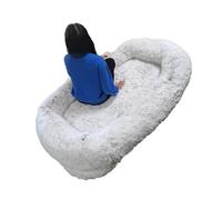 Lit surdimensionné pour chien humain - Canapé-lit pliable pour chien - Lit moelleux extra géant pour chien adulte - Lavable avec housse amovible - 180,3 x 99,1 x 30,5 cm