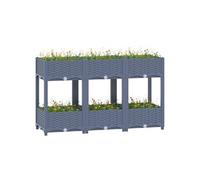 Lit Surélevé Jardinière Bac à Fleurs Jardin Extérieur Polypropylène vidaXL