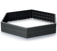 lit surélevé 148cm BASE WOODY IBWH-S433 anthracite plastique