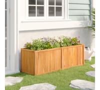 Lit surélevé 150x30x25 cm bois massif de teck jardinière vidaXL
