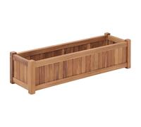 Lit surélevé 150x50x50 cm bois massif de teck jardinière vidaXL