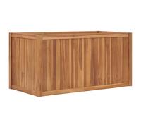 Lit surélevé 150x50x50 cm bois massif de teck jardinière vidaXL