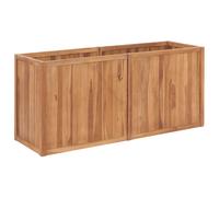 Lit surélevé 150x50x50 cm bois massif de teck jardinière vidaXL