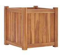 Lit surélevé 150x50x50 cm bois massif de teck jardinière vidaXL