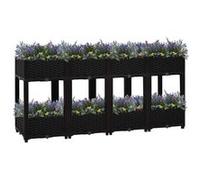 Lit surélevé 160x40x71 cm Polypropylène Noir G