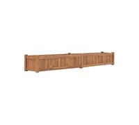 vidaXL Lit Surélevé Bac à Plante Pot de Fleurs Jardinière Jardin Balcon Patio Terrasse Arrière-cour Extérieur 200x30x25 cm Bois de Teck Solide https://www.fnac.com/mp43493736/vidaXL-Lit-sureleve-200x30x25-cm-Bois-de-teck-solide/w-4?oref=b03ef963-9bdd-e03f-6c33-7f465d816efc