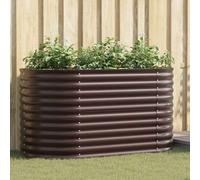 Lit Surélevé 240x80x44 cm Acier Galvanisé Gris Jardinière Pot de Fleurs vidaXL