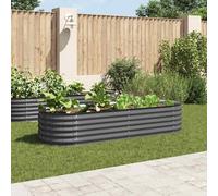 vidaXL Lit surélevé de jardin 240x80x44 cm Acier galvanisé Gris