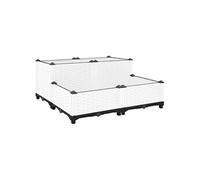 vidaXL Lit surélevé 80x80x38 cm Polypropylène 153316 Blanc G