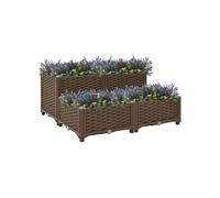 VidaXL 316523 pot à fleurs Polypropylène (PP) Marron Marron
