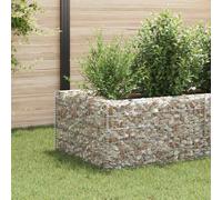 vidaXL Lit surélevé à gabion en acier 360 x 90 x 50 cm Multicolore