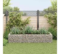Lit Surélevé à Gabion Acier 360x90x100 cm Jardinière Pot de Fleur vidaXL