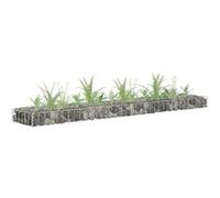 Lit surélevé à gabion Acier galvanisé 180x30x10 cm