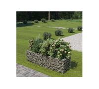 Lit surélevé à gabion Acier galvanisé 180x50x50 cm