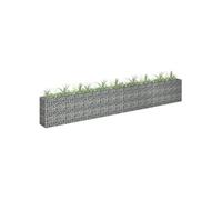 Lit surélevé à gabion Acier galvanisé 360x30x60 cm