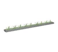 Lit Surélevé à Gabion Acier Galvanisé 450x30x30 cm Jardinière Jardin vidaXL