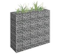 Lit Surélevé à Gabion Acier Galvanisé 450x30x30 cm Jardinière Jardin vidaXL