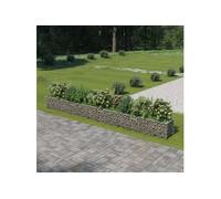 Lit Surélevé à Gabion Acier Galvanisé 540x50x50 cm Jardinière Jardin 143567