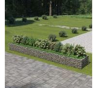 Lit surélevé à gabion Acier galvanisé 540x90x50 cm Argent G