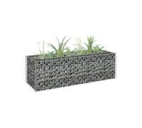 Vidaxl Lit Surélevé À Gabion Acier Galvanisé 90x30x30 Cm