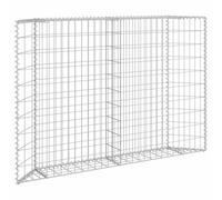 Lit Surélevé à Gabion en Trapèze Acier Galvanisé 100x20x100 cm Terrasse vidaXL