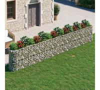 Vidaxl Lit Surélevé À Gabion Fer Galvanisé 610x50x100 Cm