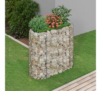 Lit Surélevé à Gabion Fer Galvanisé 400x100x50 cm Pot FleursJardinière vidaXL