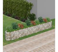 vidaXL Gabion plantenbak verhoogd 400x50x50 cm gegalvaniseerd ijzer152028 G