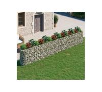 Lit Surélevé à Gabion Parterre de Fleurs Support de Plante Jardinière Pot de Fleurs Jardin Terrasse Extérieur Fer 152039