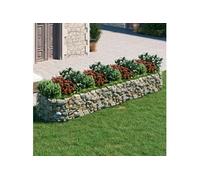 Vidaxl Lit Surélevé À Gabion Fer Galvanisé 400x100x50 Cm