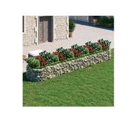vidaXL Lit surélevé à gabion 152043 – Jardinière parterre de fleurs en fer pour extérieur