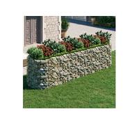 Vidaxl Lit Surélevé À Gabion Fer Galvanisé 400x100x100 Cm