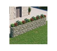 Lit Surélevé à Gabion Parterre de Fleurs Support de Plante Jardinière Pot de Fleurs Jardin Terrasse Extérieur Fer 152038