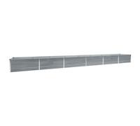 vidaXL Lit surélevé de jardin 47072 Acier galvanisé 600x80x45 cm Gris