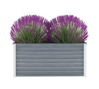 vidaXL Lit surélevé Jardinière 44854 – Acier galvanisé 100x40x45 cm Gris