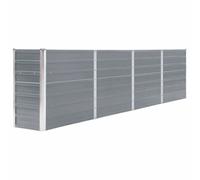 vidaXL Jardinière 320×40×77 cm Acier galvanisé Gris
