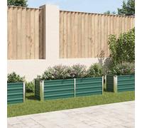 Lit Surélevé Acier Galvanisé 240x80x45 cm Vert Jardinière Pot de Fleurs vidaXL
