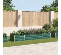 vidaXL Lit surélevé de jardin Acier galvanisé 320x80x45 cm Vert