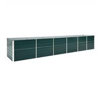 Lit Surélevé Acier Galvanisé 240x80x45 cm Vert Jardinière Pot de Fleurs vidaXL