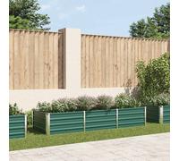 Lit Surélevé Acier Galvanisé 240x80x45 cm Vert Jardinière Pot de Fleurs vidaXL