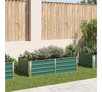 Lit Surélevé Acier Galvanisé 240x80x45 cm Vert Jardinière Pot de Fleurs vidaXL