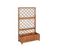 Lit surélevé avec treillis 85x38x150 cm Bois massif d acacia Bois naturel G