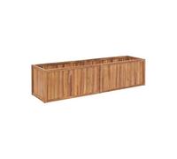 vidaXL Lit surélevé de jardin 200x50x50 cm Bois de teck solide