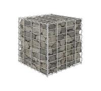 Lit surélevé cube à gabion Fil d acier 40x40x40 cm