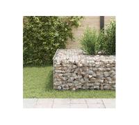 Lit Surélevé Cube à Gabion Jardinière Surélevée de Fleurs Plantes Panier à Pierres Jardin Terrasse Extérieur Fil 145650