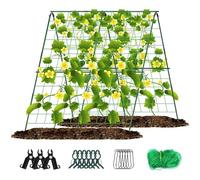 Lit surélevé de de 100 x 100 cm, grimpante de Jardin à Trellis, Support de de de courgettes, Tunnel Pliable pour la Culture de vignes