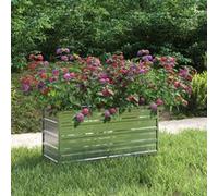 Lit surélevé de jardin 100x40x45 cm Acier galvanisé Argenté