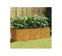 Vidaxl Lit Surélevé De Jardin 120x40x40 Cm Acier Corten